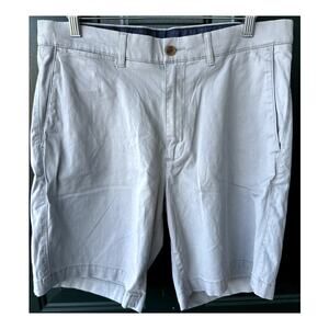 Cremieux Men's Sz 33 Flat Front Comfort Stretch Khaki Chino Shorts Preppy Summer